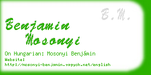 benjamin mosonyi business card