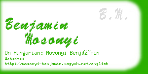 benjamin mosonyi business card